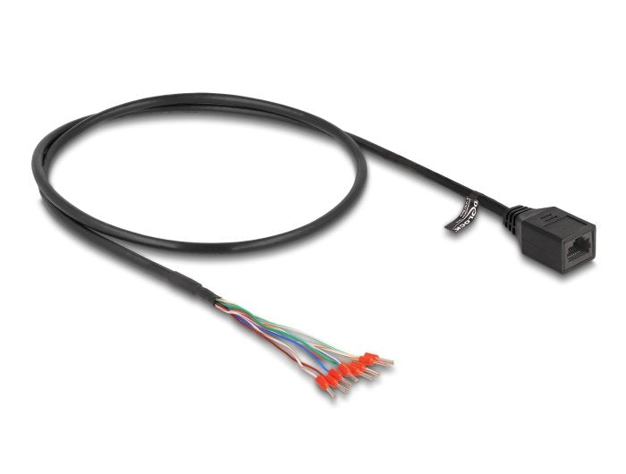 Delock 88005 Cable RJ45 Female a Terminal Cable CAT.5E 50CM Black