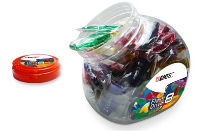 Emtec USB 2.0 C410 16GB Candy Jar 80 Pces