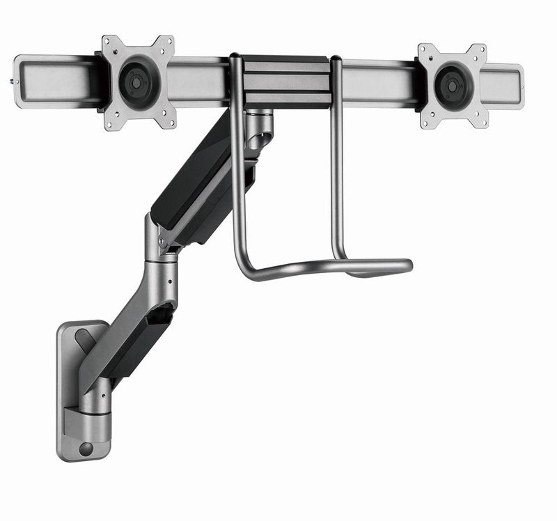 Gembird MA-WA2-02 Arm Assembly Wall Adjustable 2 Screens 17-32, Up To 8KG