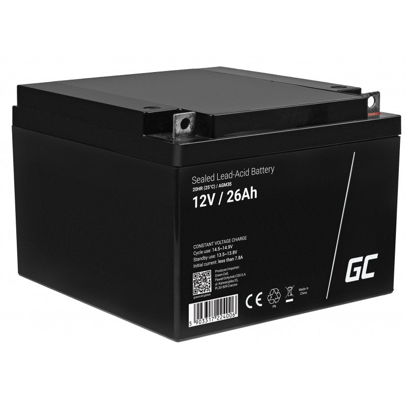 Green Cell Battery ® Agm Vrla 12V 26AH