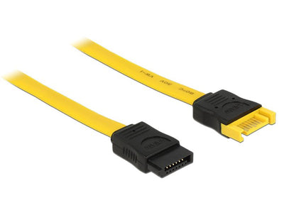 Delock Cable 0.7M 2XSATAIII SATA 0,7M SATA 7-PIN Black Yellow — image 1