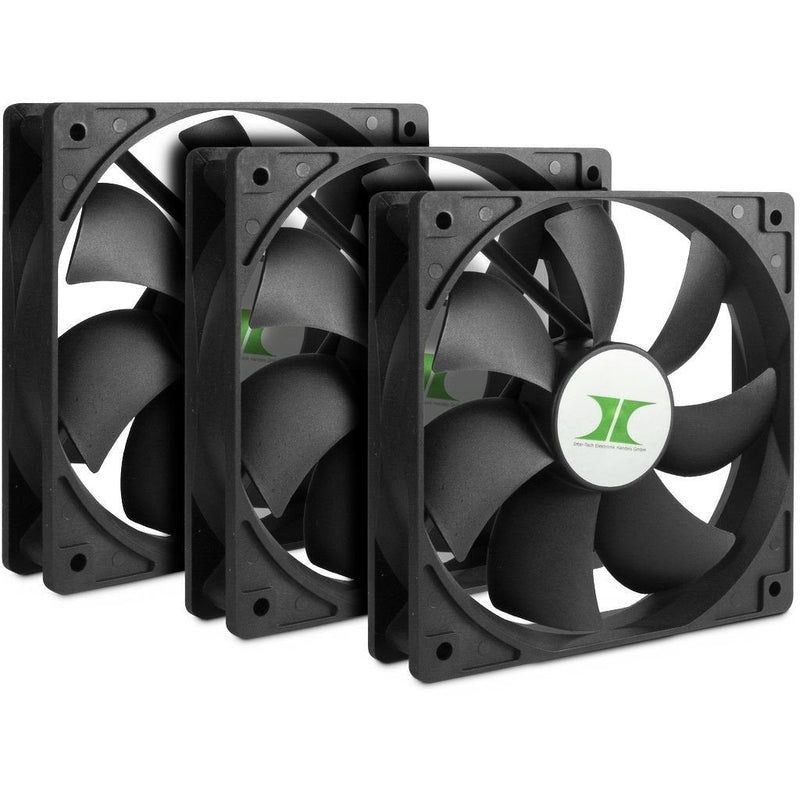 Inter-tech 88887289 Fan PC Housing Computer 12CM 3 Pieces Black