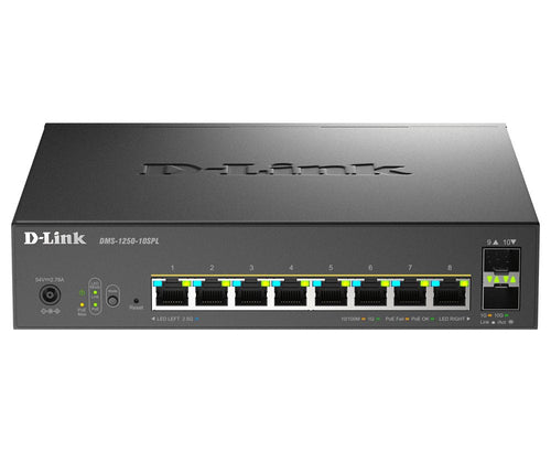 Switch Gestionable D-link DMS-1250-10SPL 8X Multigigabit 2.5G PoE + 2X10G Sfp + 120W — image 1