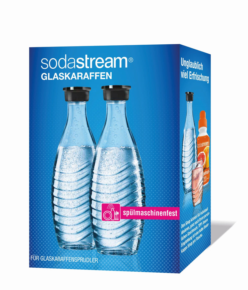 Sodastream Jarra Glass Compatibles With Carbonatadores Water Crystal & Penguin, Paquete 2 (2 X 0,75 L)