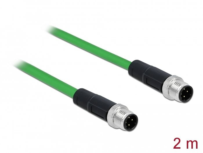 Delock 85918 Network Cable M12 4 Polos With Codificación D Male a Male Tpu 2M