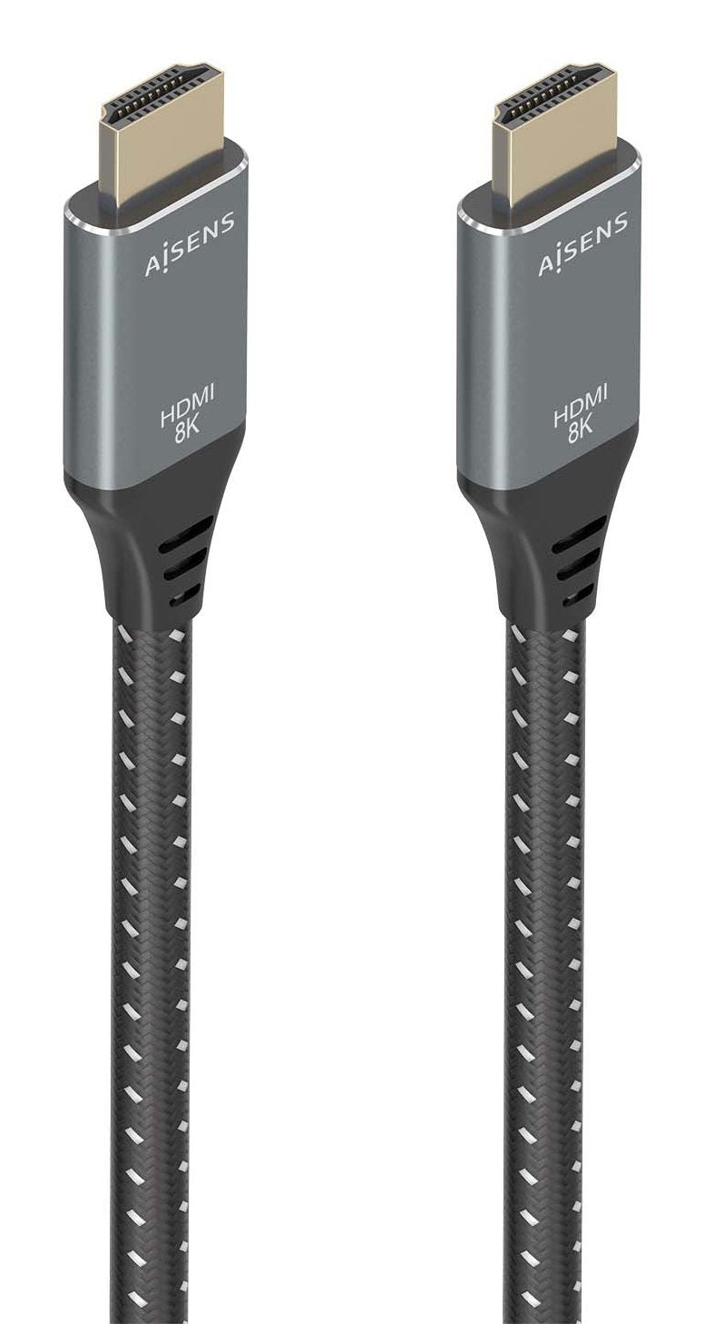 Aisens HDMI Cable V2.1 Ultra High Speed / Hec 8K@60HZ 48Gbps, a/m-a/M, Grey/Black 5.0M