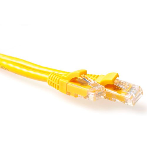 Yellow 3 Meter U UTP CAT.6 Patch Cable Snagless With RJ45 Connectors