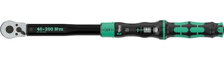 Wera Key Torque With Bloqueo Torque Conmutación C 3 Black/Green Output 1/2, 40A 200 Nm 05075692001