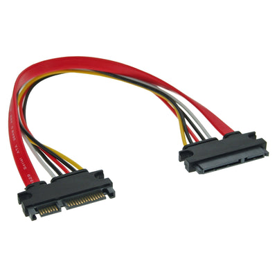 Inline SATA Data + Power Cable SATA 6GB/S Male a Female 0.5M — image 1