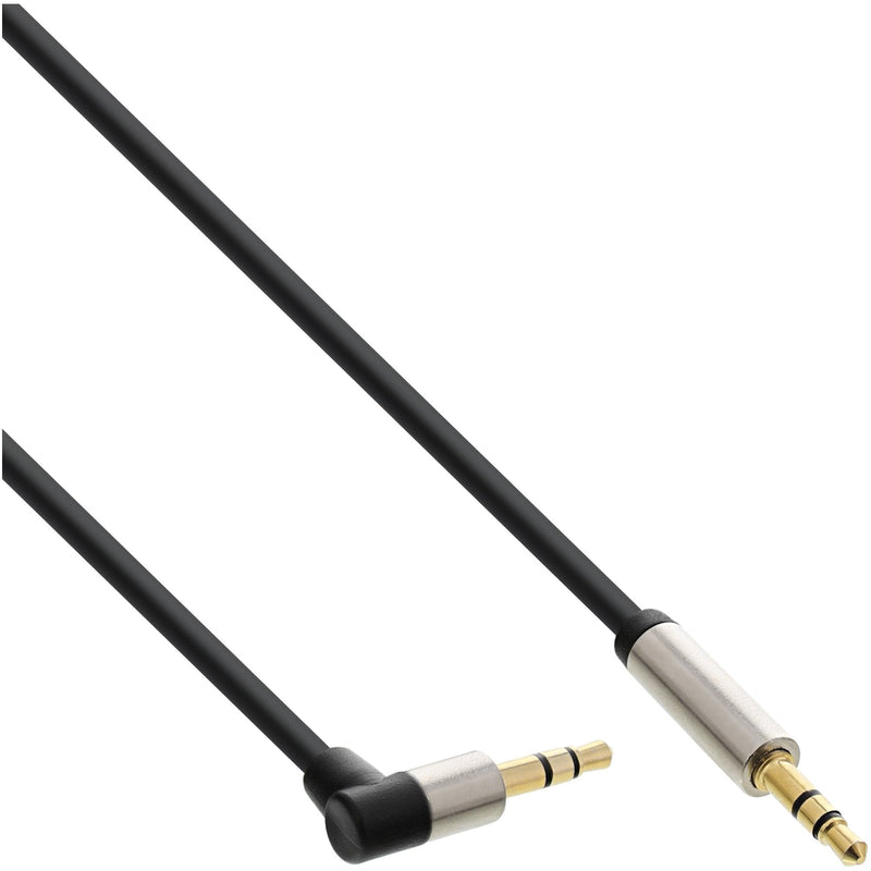 Inline Cable Audio Slim 3,5MM Male a Male Stereo Ángulo 1M