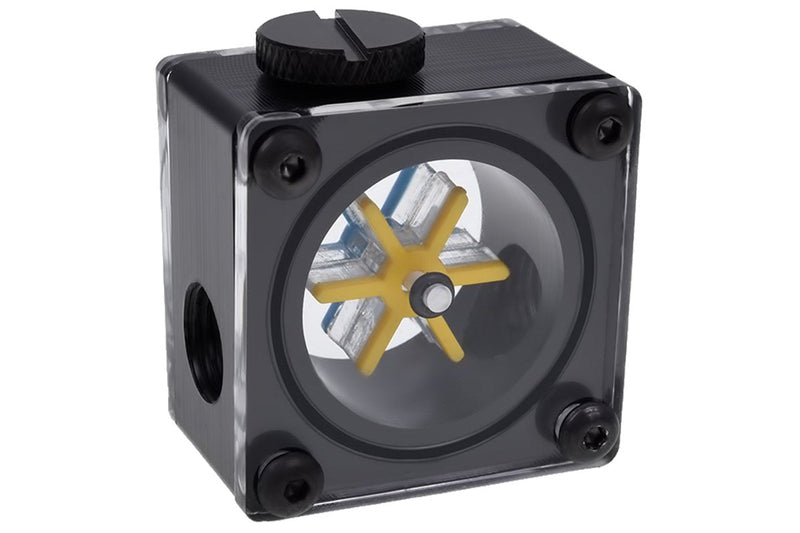 Alphacool Indicador Flujo Eisflügel G1/4 Square - Acetal Black