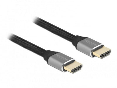 Delock Ultra High Speed HDMI Cable 48Gbps 8K 60 HZ Grey 0,5M Certificado — image 1