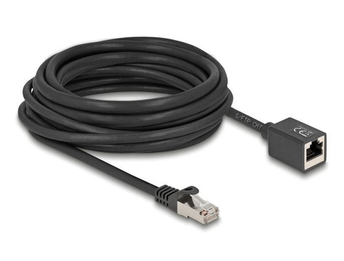 Delock Network Cable Alargador RJ45 Connector Male a RJ45 Connector Female CAT.6A S FTP 7,5M Black — image 1