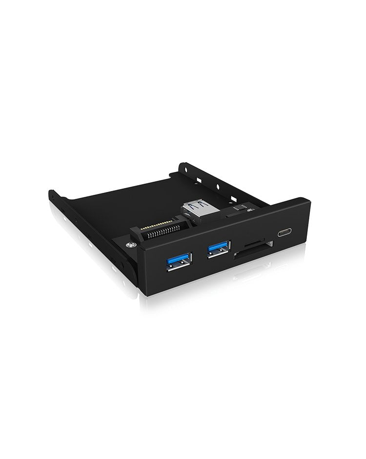 Icy Box IB-HUB1417-I3, Panel Front 1x USB Type-c, 2x USB Type-a, Card Reader