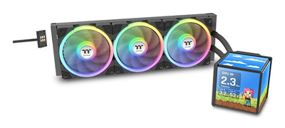 Thermaltake Refrigerador Liquido CPU K Minecube 360 Ultra Aio ARGB Fan Black — image 1