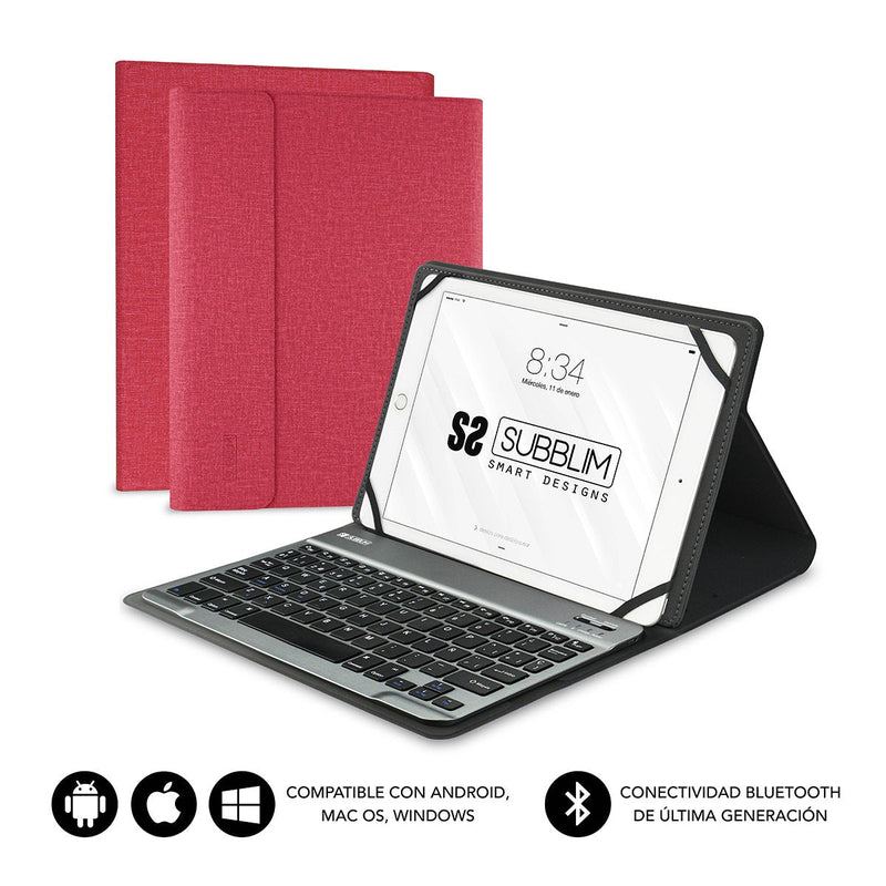 Subblim Case With Keyboard Keytab Pro Bluetooth Network Tablet 10.1'/25.65CM Battery 420MAH Compatible Windows