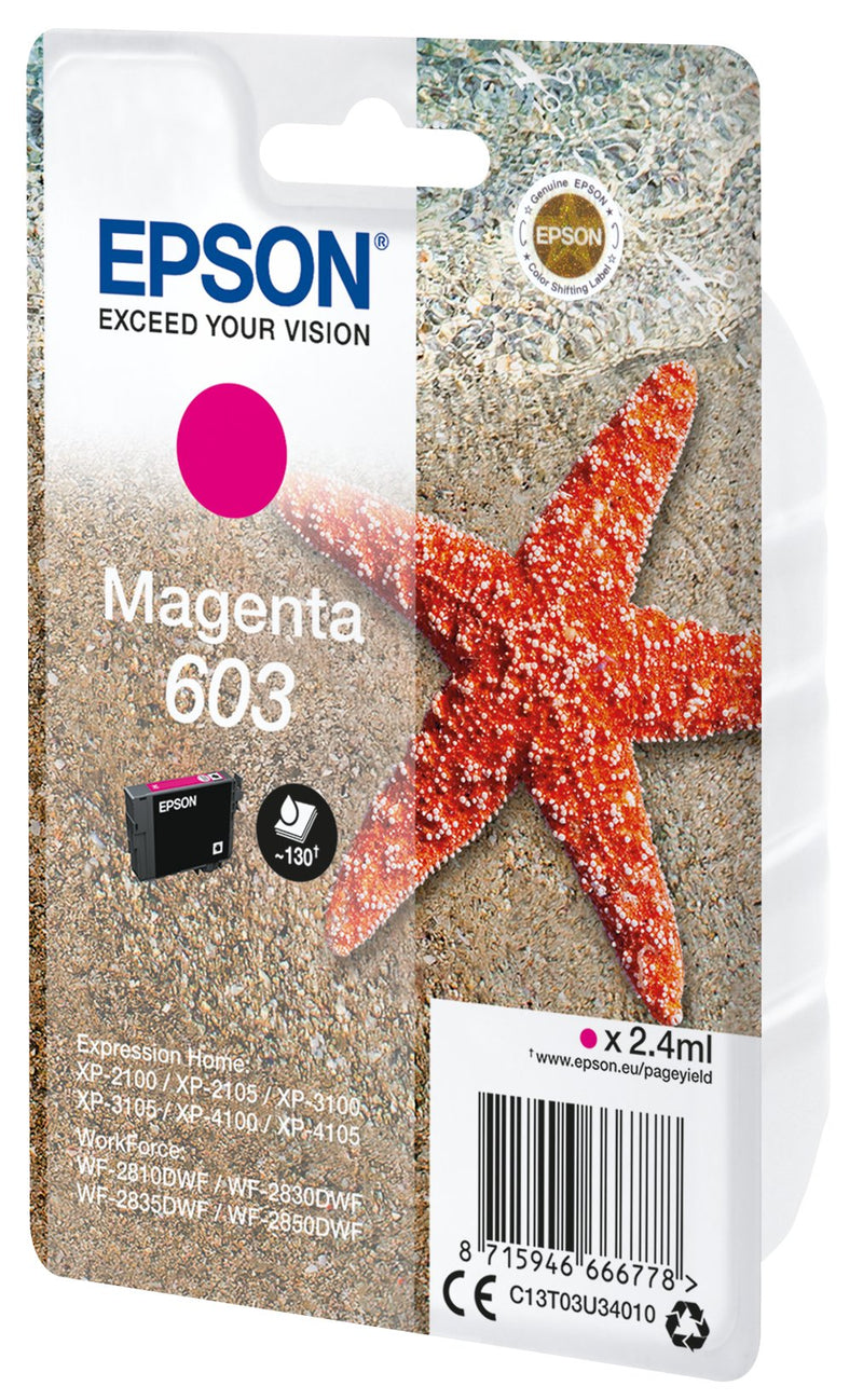 Epson Ink Magenta Std Estrella Mar 1 Ink 603 RF / Am Single