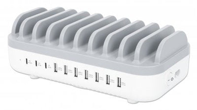 Manhattan Base Charging 180856 10-PORT USB 120W White Grey — image 1