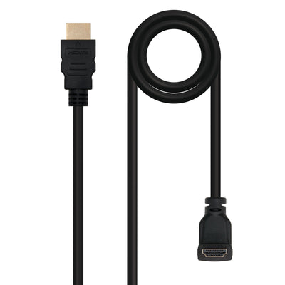 Nanocable HDMI Cable V1.4 Acodado Male a HDMI V1.4 Male 1.80M - High Speed - Black — image 1
