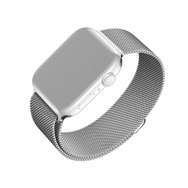 Fixed Mesh Strap For Apple Watch 42 44 45MM, Silver