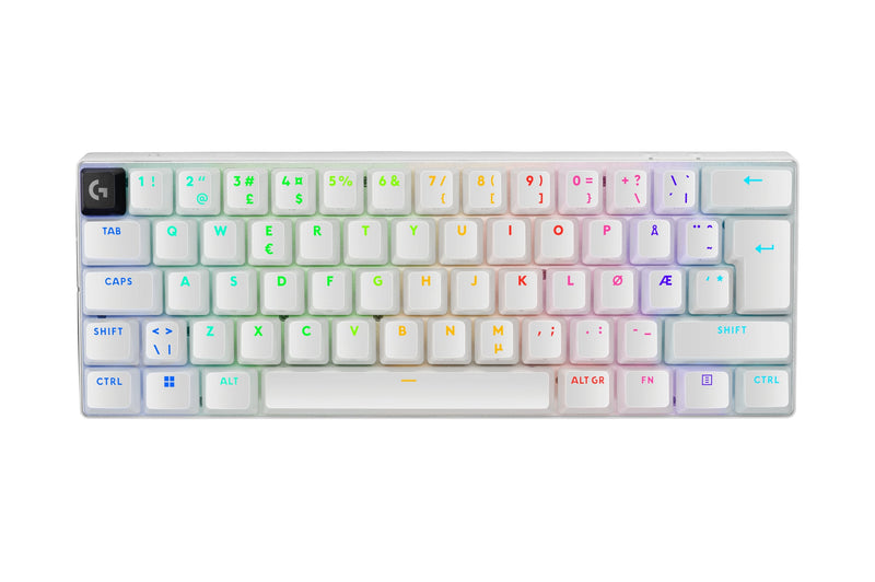 Logitech Pro X 60 Keyboard USB + RF Wireless + Bluetooth QWERTY Danish, Finnish, Norwegian, Swedish White