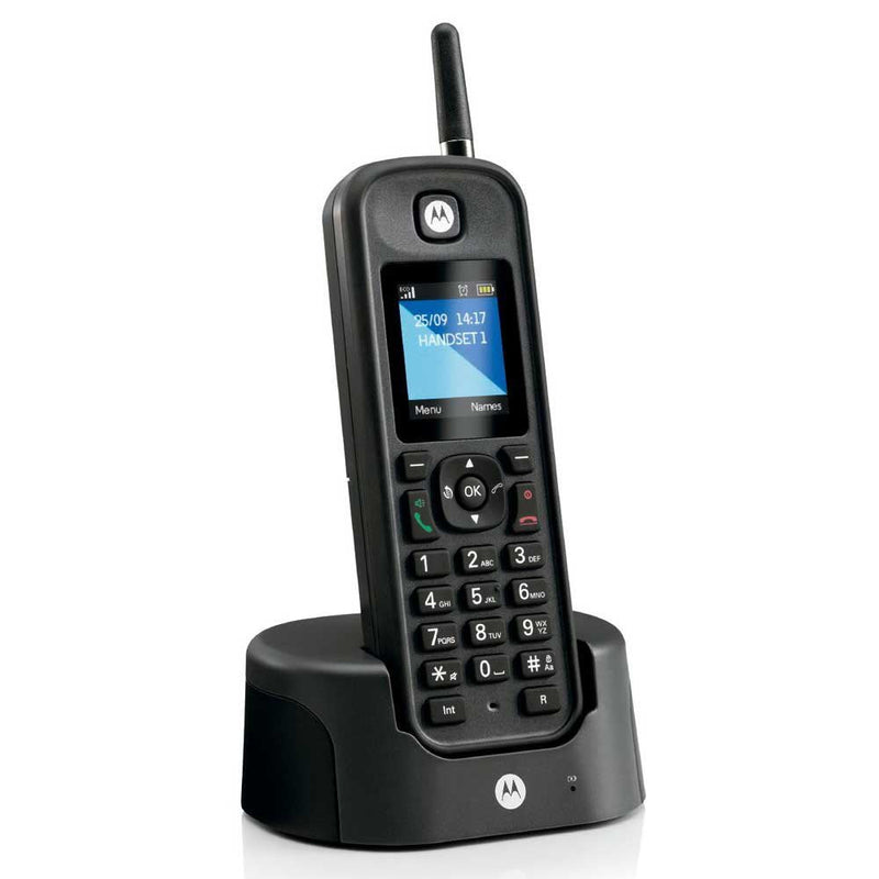 Motorola Telef. Wireless Dect Digital O201 Long Range /Screen Retroiluminada/Hands Libres 107O201NEGROF