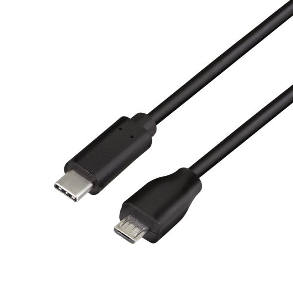 Logilink USB 2.0 Cable USB-C a Micro-usb 0,5M Black