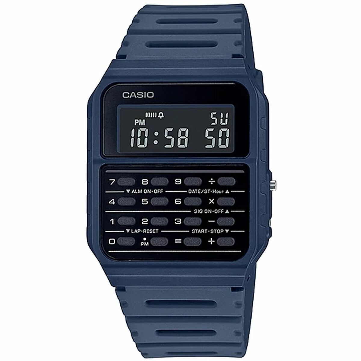 Casio Unisex Watch Casio Calculator Blue Black (Ø 35 Mm)