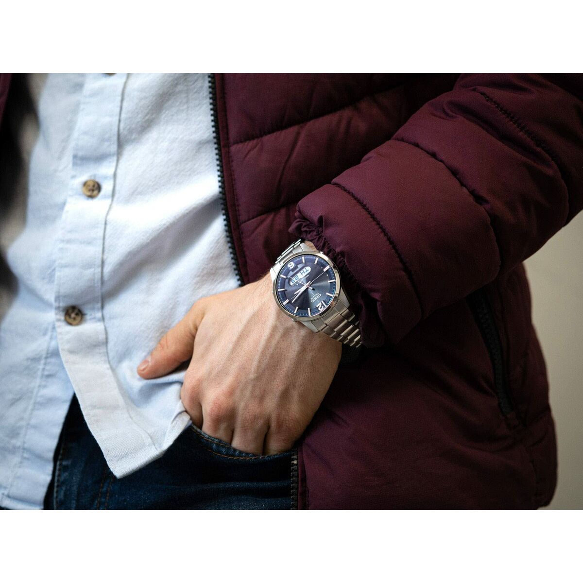 Casio Men's Watch Casio Silver (Ø 40 Mm)