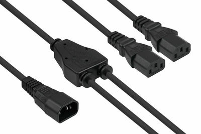 Kabelmeister And Cable Alargador IEC C14- 2XC13 Black 2M — image 1