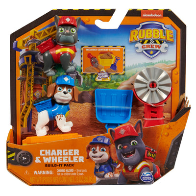 Spin Master Figure Rubble & Crew Acción With Charger And Wheel Figure Toy 6066685 — image 1