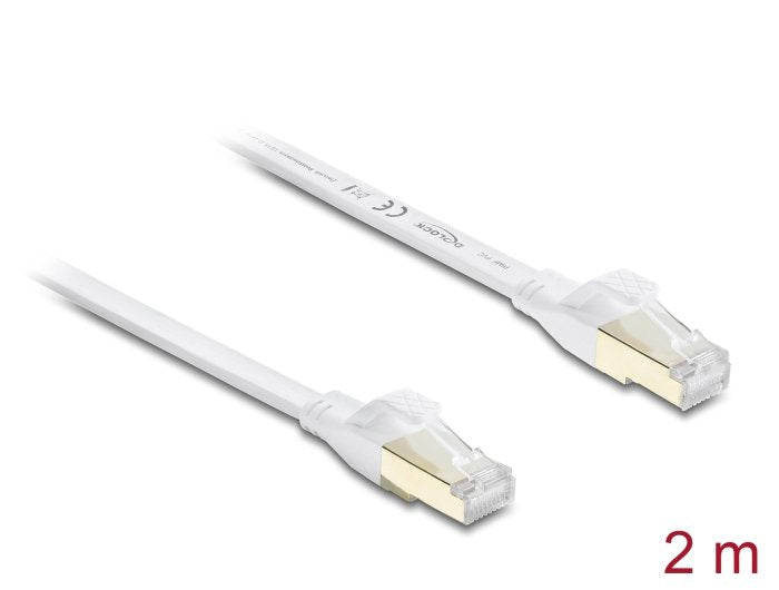 Delock RJ45 Flachband Network Cable CAT.8.1 U FTP 40Gbps, 2M