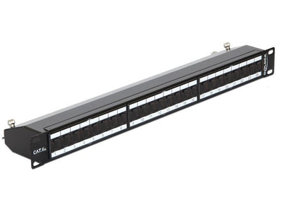 Delock 19 Patch Panel 24-PORT CAT.6A Black Protegido — image 1