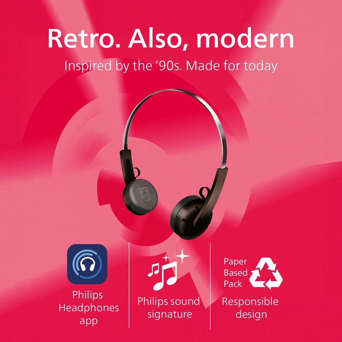 Philips Headphones Philips Tah2000Bk Black