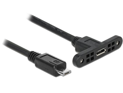 Delock USB Cable 2.0 Micro-b Female Installation Panel USB 2.0 Micro-b Male 25CM — image 1
