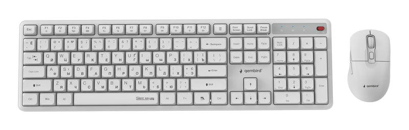 Gembird Keyboard + Mouse Wrl Cyrillic/Wht KBS-WMS-01-W-CYRL