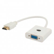 Savio CL-27B Adapter Cable Vídeo HDMI Type a Standard VGA (d-sub) White — image 1