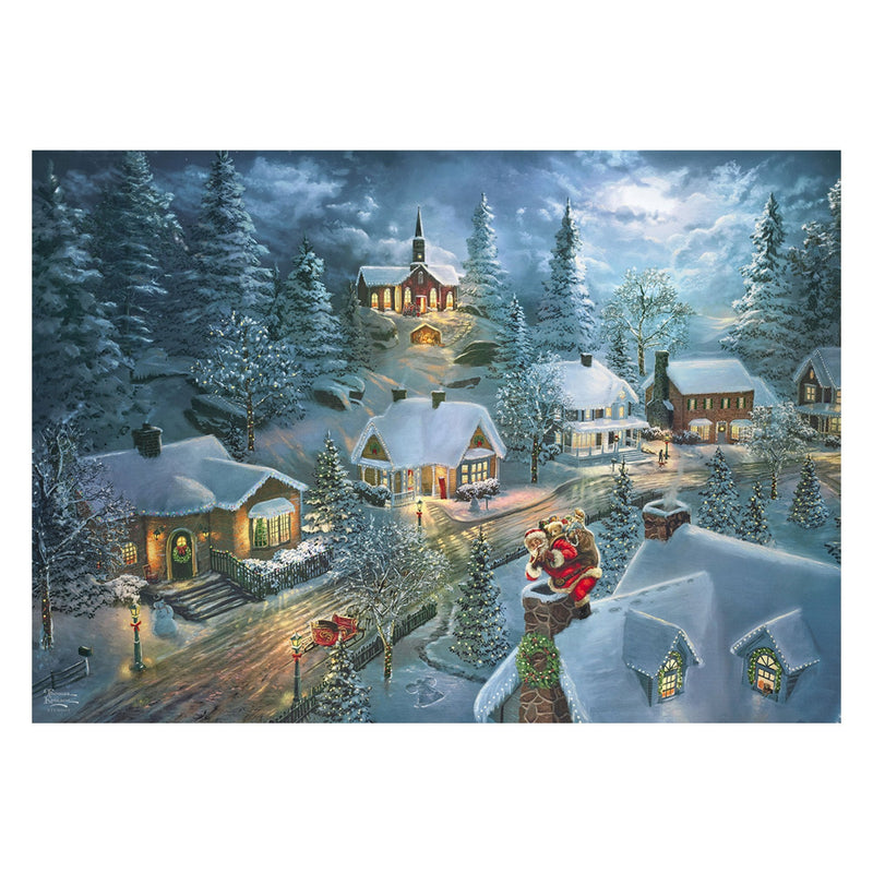 Schmidt Spiele Thomas Kinkade Studios: Noche Paz Papá Noel, Puzle 1000 Piezas 57529