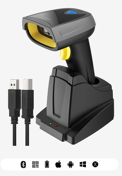 Inateck BCST-52 Reader Codes Barcodes Laptop 1D/2D Black Grey Yellow — image 1