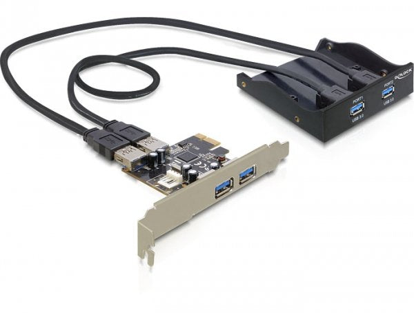 Delock Panel Front 2 X USB 3.0 + Card Pci Express 2 X USB 3.0