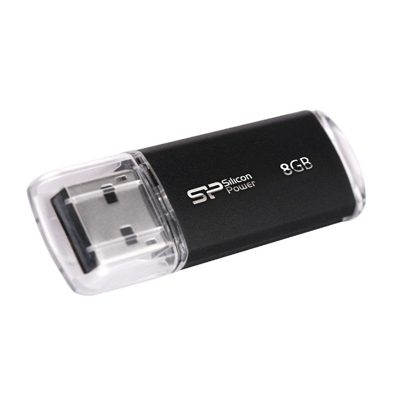 USB Flash Drive Silicone Power 8GB USB 2.0 I-series/Alu Black