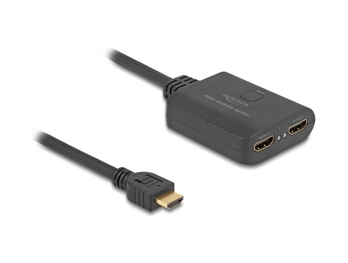 Delock HDMI Splitter 1 X HDMI In a 2 X HDMI Out 4K 60 HZ With Downscaler
