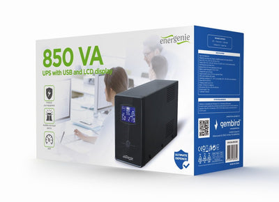 Gembird UPS With Avr 850V Protection Smart Sobretensión And Cortocircuito Alarms Audibles And Visuales Screen  — image 1