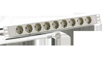 Efb 19 1HE Power Strip Plugs 9 X Cee 7 3 Without Switch Im Perfil Aluminium Grey — image 1