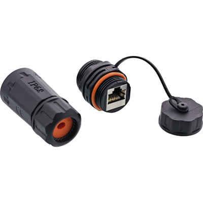 Inline Set Of Connectors Network Cable CAT.6A, Resistant Water IP68, Connector Aplicaciones Industriales, With — image 1