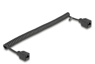 Delock RJ45 Cable Espiral Connector Female a Female CAT.5E UTP 1M Up To 3M Black — image 1