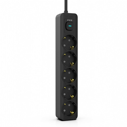 Power Strip Inca IPW-44SY Black 5 Salidas AC 230V 1,5M — image 1