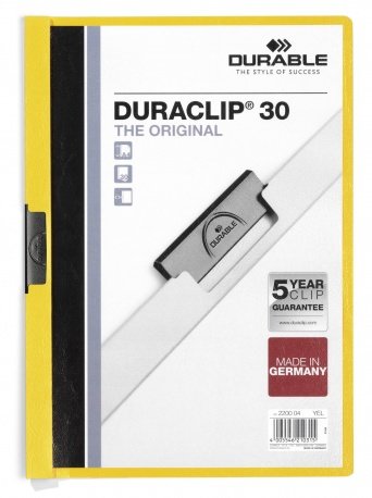 Durable Folder With Pinza Duraclip Genuine 30 Yellow