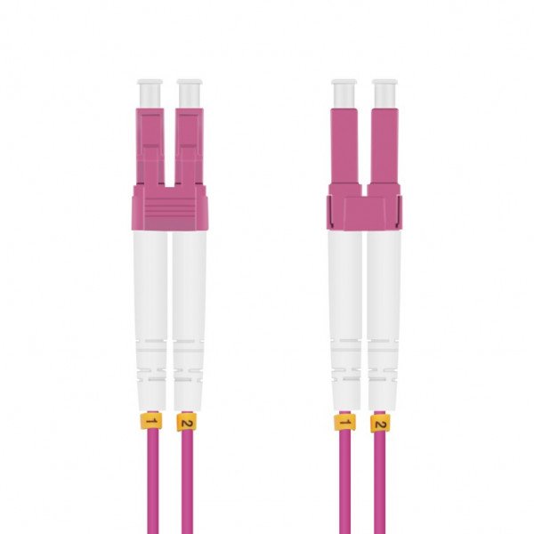 Helos Lwl Network Cable Lc/Lc Duplex 50/125?M OM4 Erikavioletat 0,5M