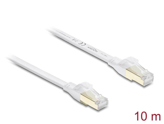 Delock RJ45 Flachband Network Cable CAT.8.1 U FTP 40Gbps, 10M
